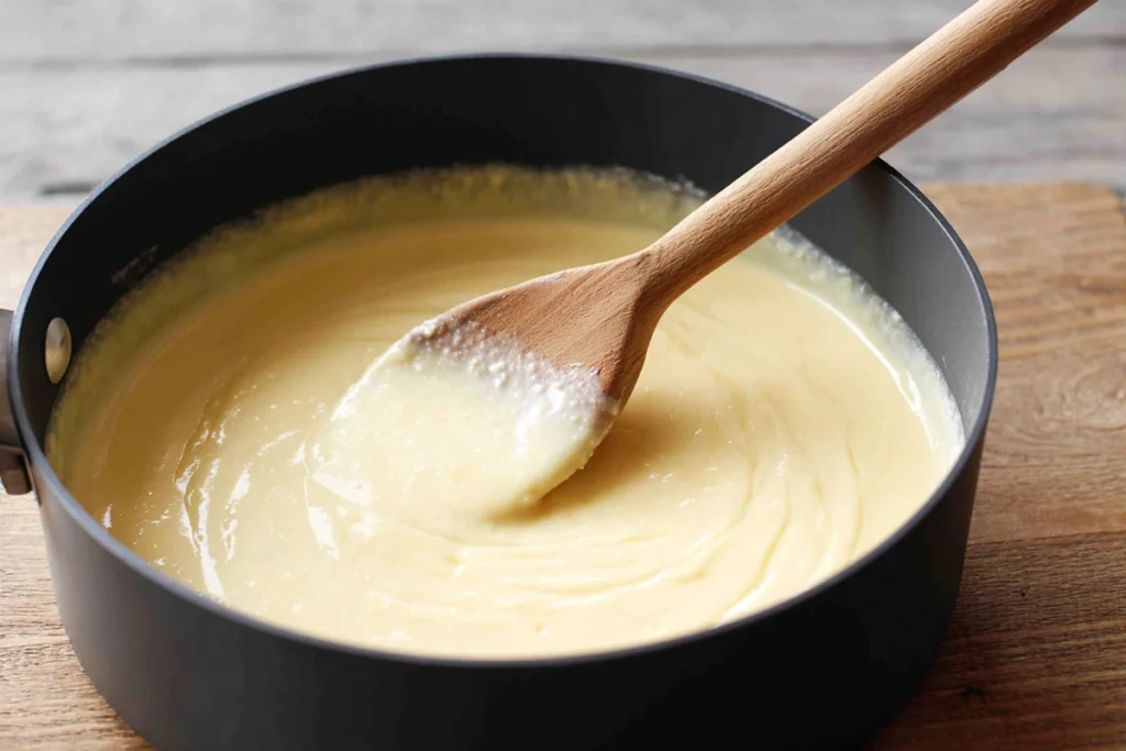 custard base for dandelion honey ice cream thickened properly