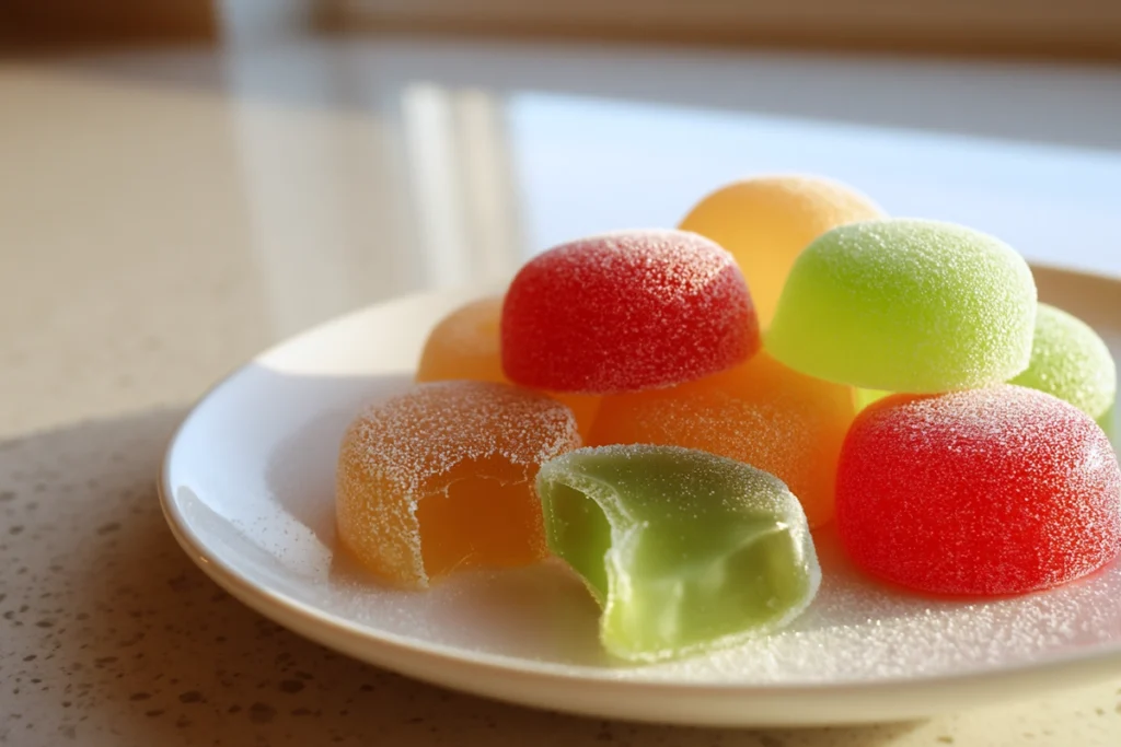 Soft jello candy melts served fresh with a creamy center