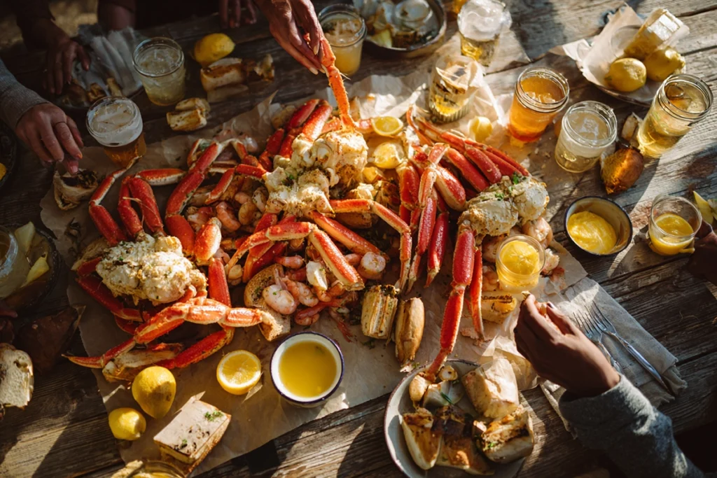 red crab juicy seafood Tabletop Serving Moment