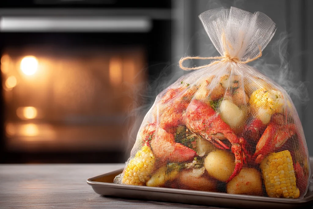 red crab juicy seafood​ Boil Bag Ready for Oven