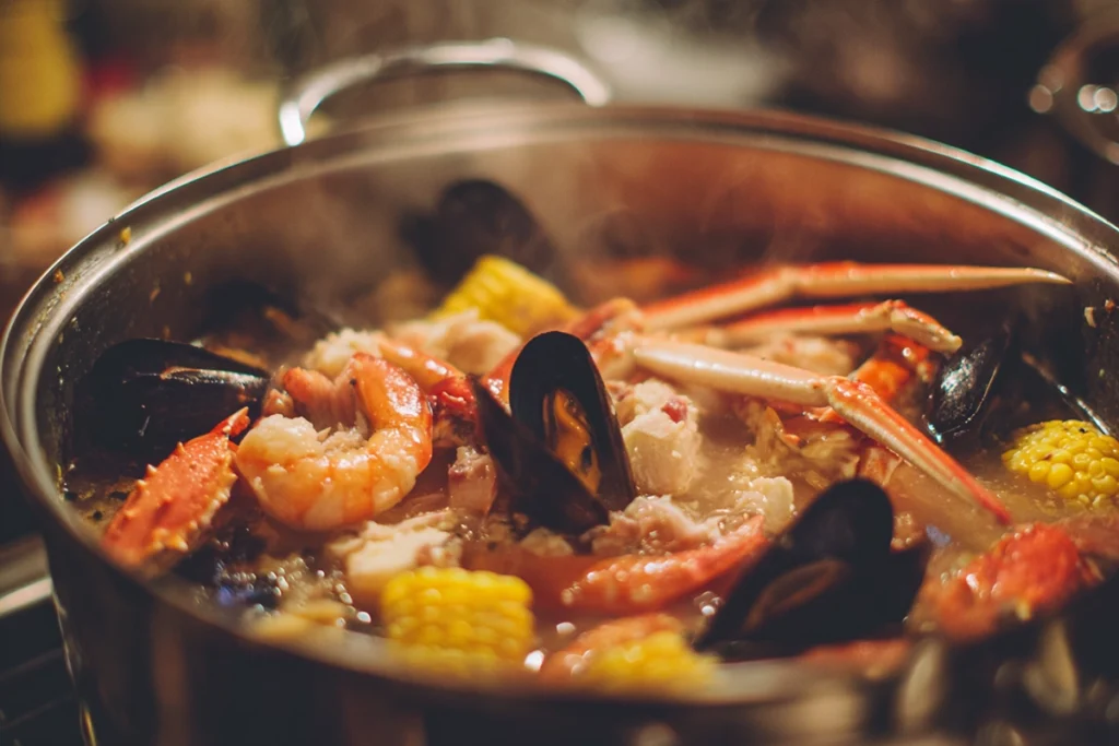 Seafood Boil Recipe That Feels Like a Weekend Celebration 9 seafood boil recipe cooking shrimp crab mussels and corn in pot