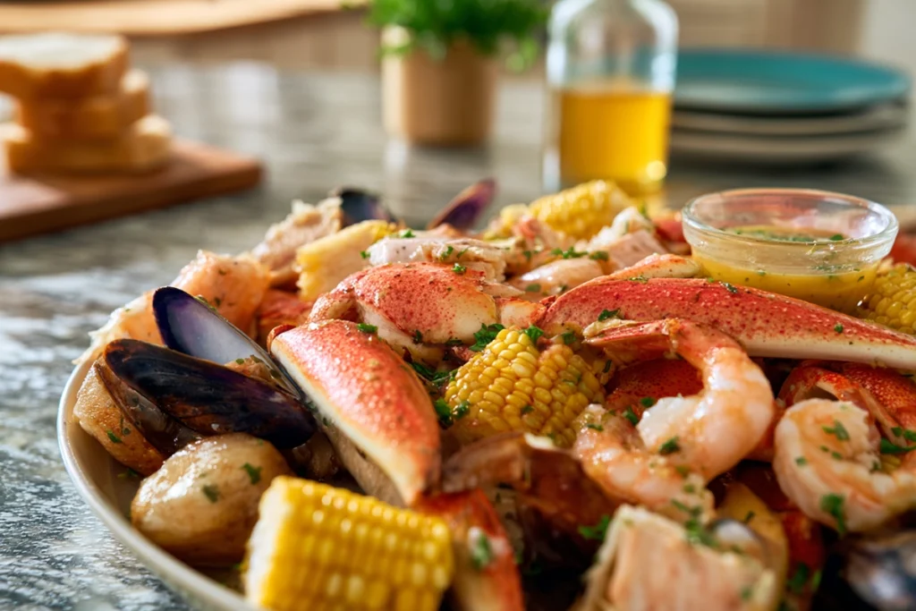Seafood Boil Recipe That Feels Like a Weekend Celebration 10 seafood boil recipe ready to serve with shrimp crab and corn