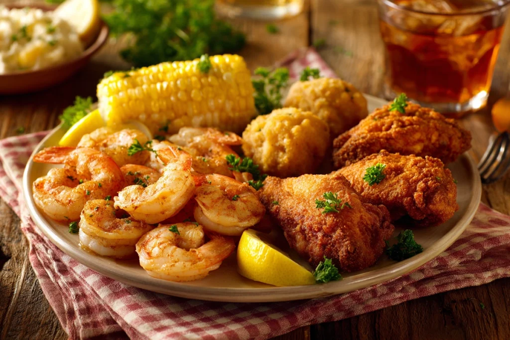 tasty wings and seafood​ Full Combo Meal Served with Sides