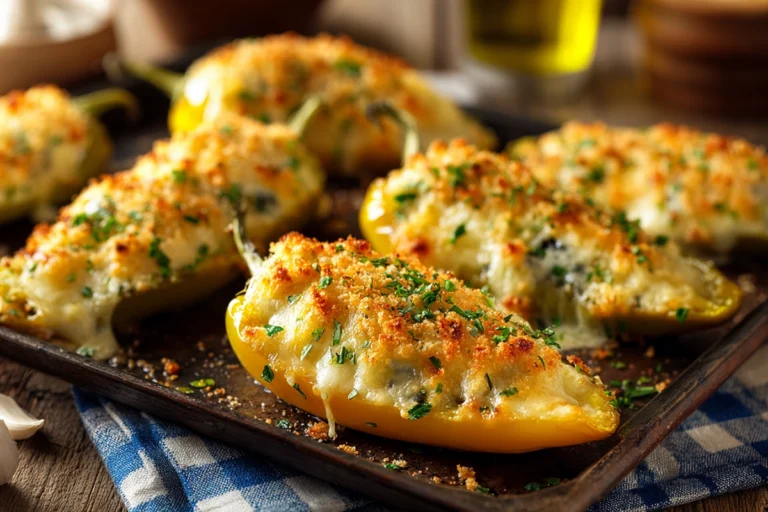 Cheesy Stuffed Banana Peppers