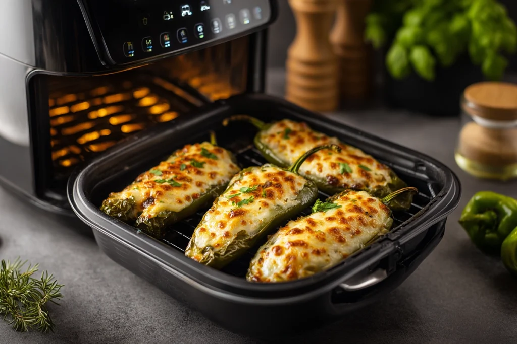 Cheesy Stuffed Banana Peppers.Air Fryer Variation