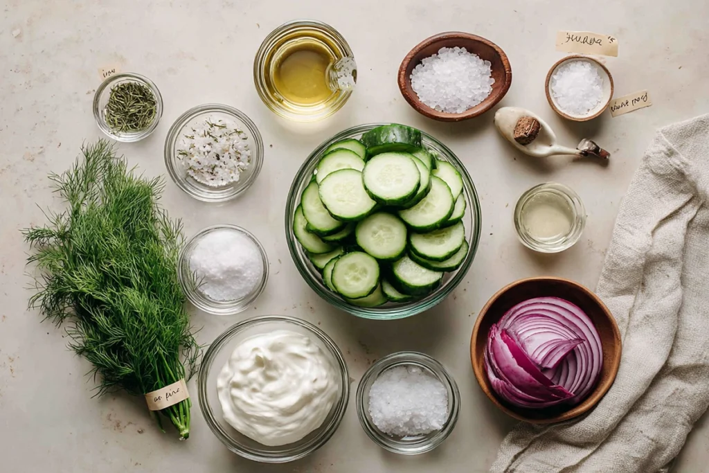 Creamy Cucumber Ingredients