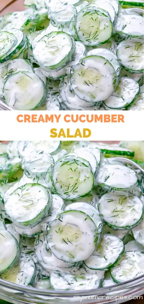 Creamy Cucumber Salad with Sour Cream, Dill, and Onion 5 Creamy Cucumber Salad recipe with sour cream, fresh dill, and sliced onion