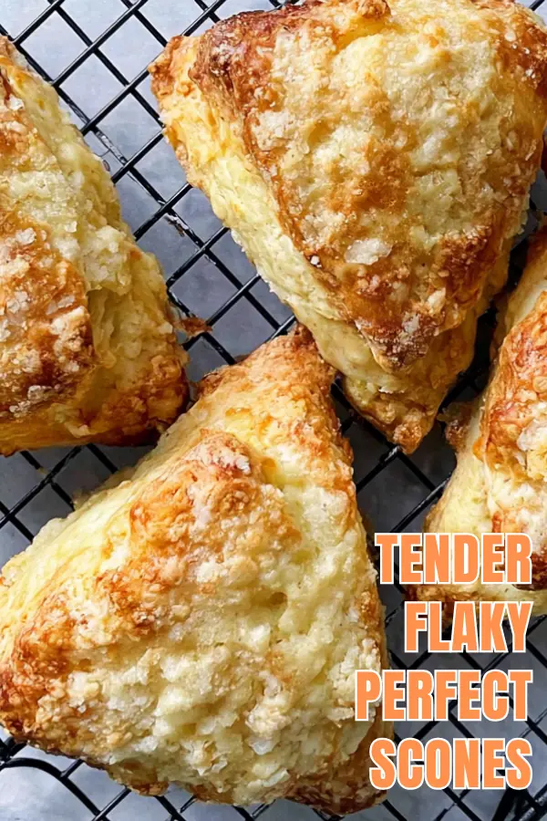 Perfect Scones with Tender Centers and Flaky Layers 6 Perfect Scones recipe with tender centers and golden sugared tops