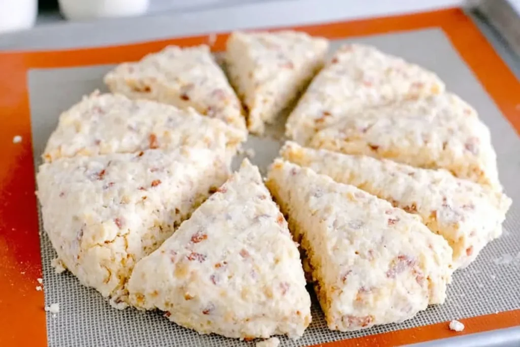 cinnamo scones scliceing