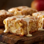 maple glazed apple blondies
