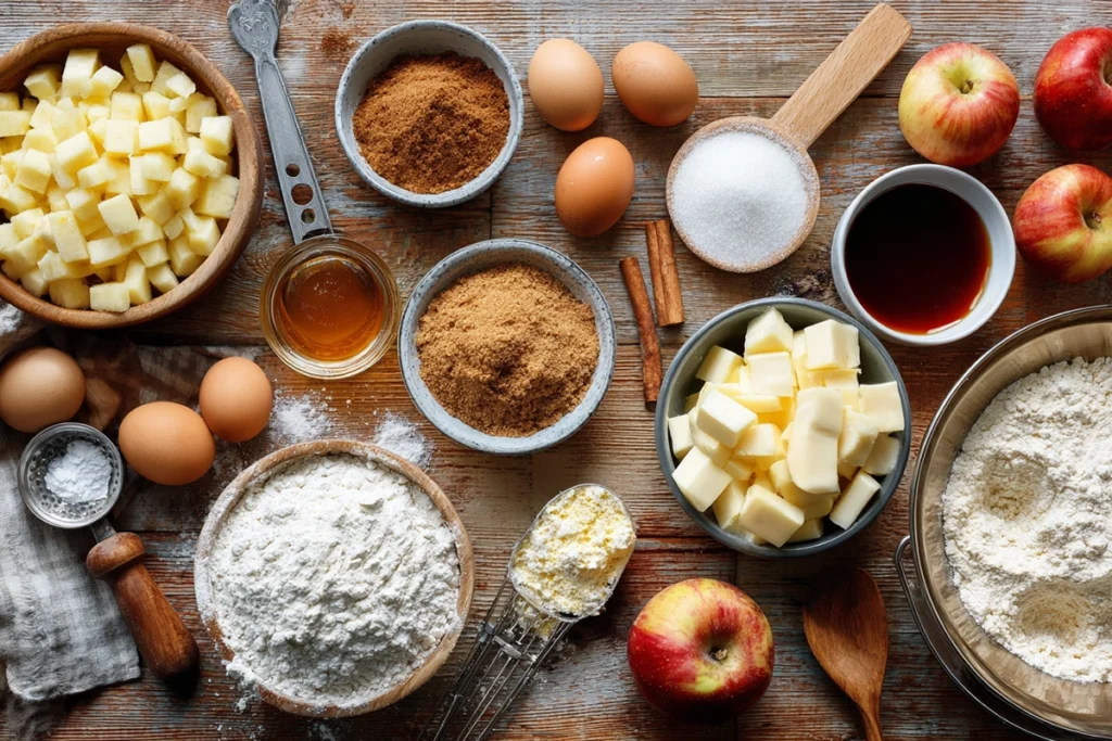 maple glazed apple blondies Ingredients