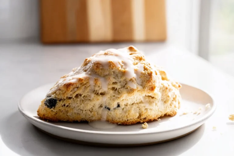 Freshly baked homemade scones recipe on a modern ceramic plate
