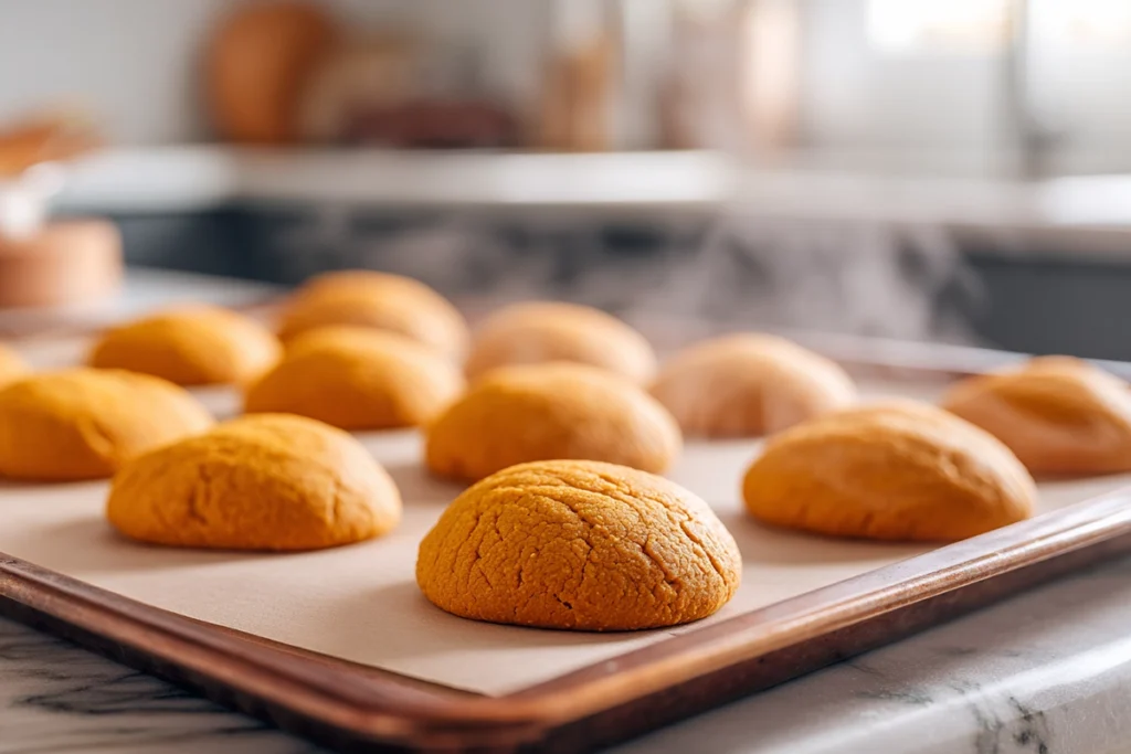 Soft pumpkin cookies recipe freshly baked and puffed