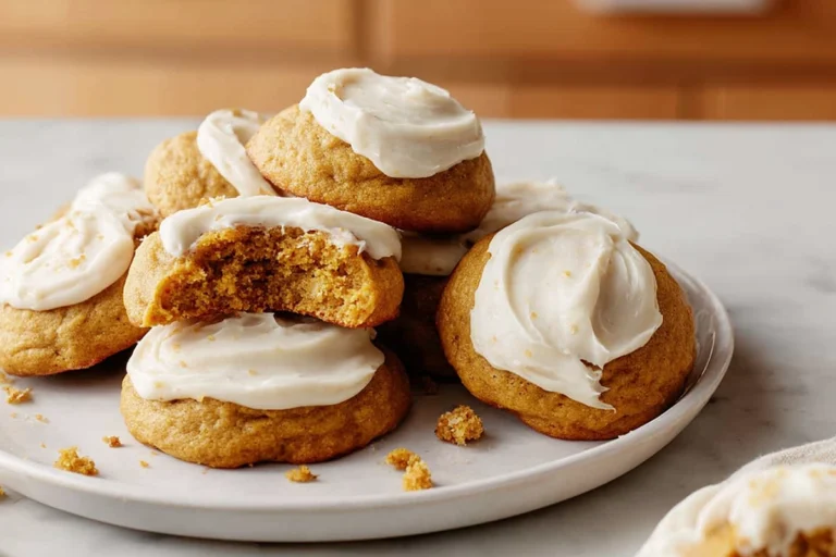Soft pumpkin cookies recipe served fresh on a modern plate