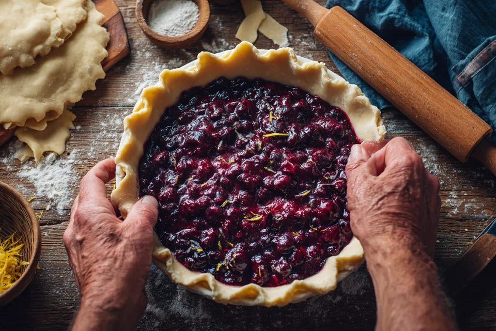 wild huckleberry p Pie Assembly