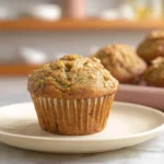 zucchini muffins recipe baked fresh on a modern ceramic plate