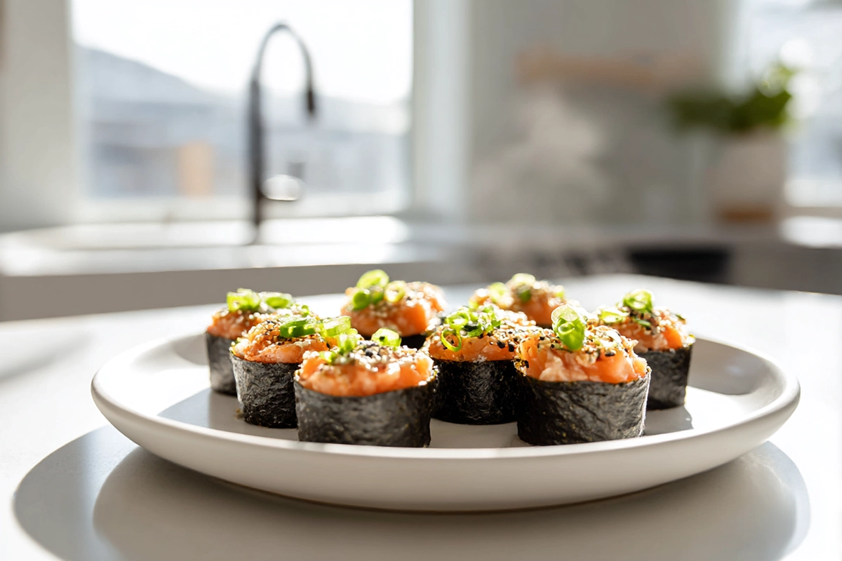 Baked Salmon Sushi Cups