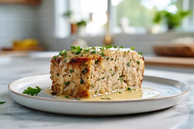 Garlic Parmesan Chicken Meatloaf