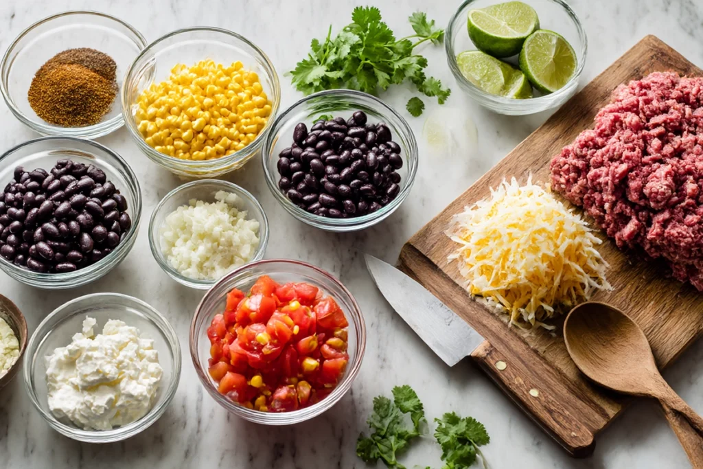 High Protein Creamy Taco Soup: A Must-Try Recipe That Packs Flavor & Fue 7 Toppings and Garnishes Spread