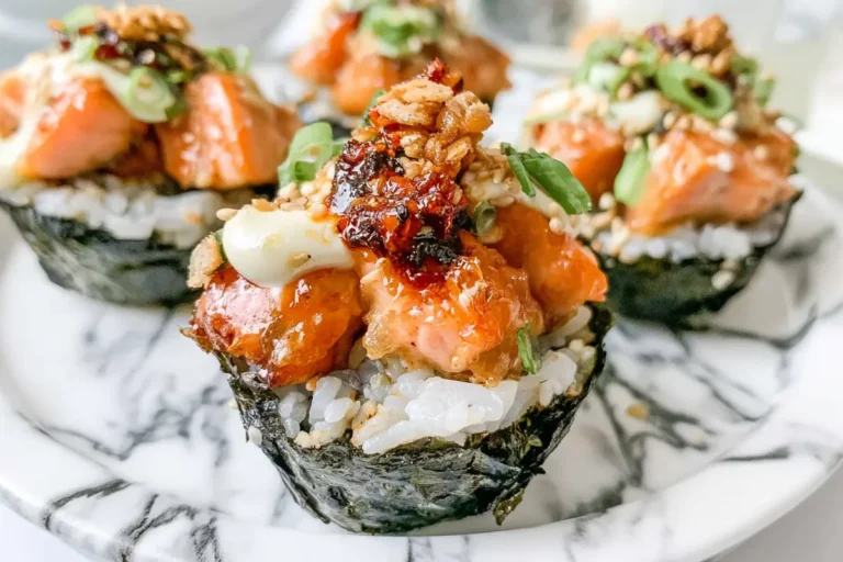 Baked Salmon Sushi Cups with Spicy Kewpie Mayo 3 Mohamed Ayad's Baked Salmon Sushi Cups Recipe