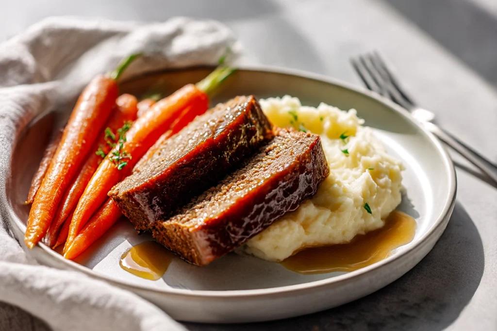 Best Meatloaf Balsamic Vinegar – Moist, Flavorful, and Unforgettable 10 best meatloaf balsamic vinegar Plated Meal with Sides