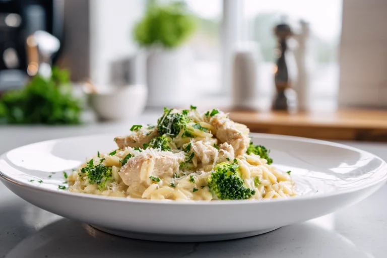 Cheesy Chicken Broccoli Orzo: A Creamy One-Pot Comfort Dinner 17 cheesy chicken broccoli orzo