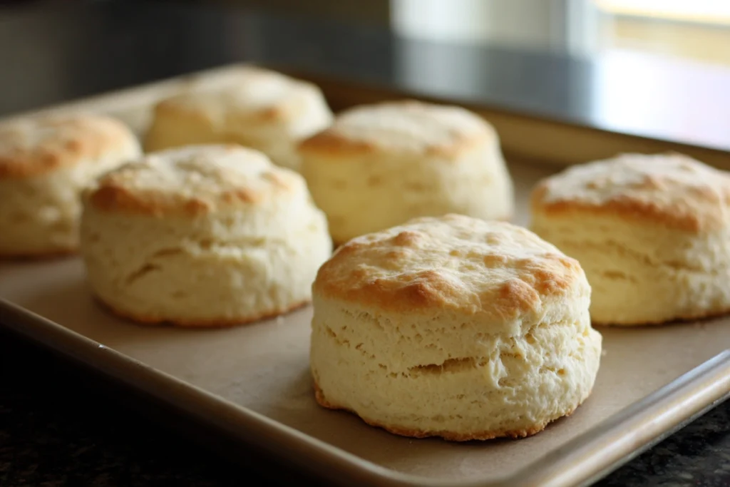 Scones rising and browning in the oven, showing how to make perfect scones without overbaking