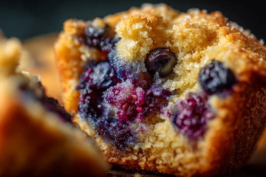 Muffins Made with Greek Yogurt: Moist, Protein-Packed, and Perfect Every Time 9 muffins made with greek yogurt Blueberry Muffins Close Up