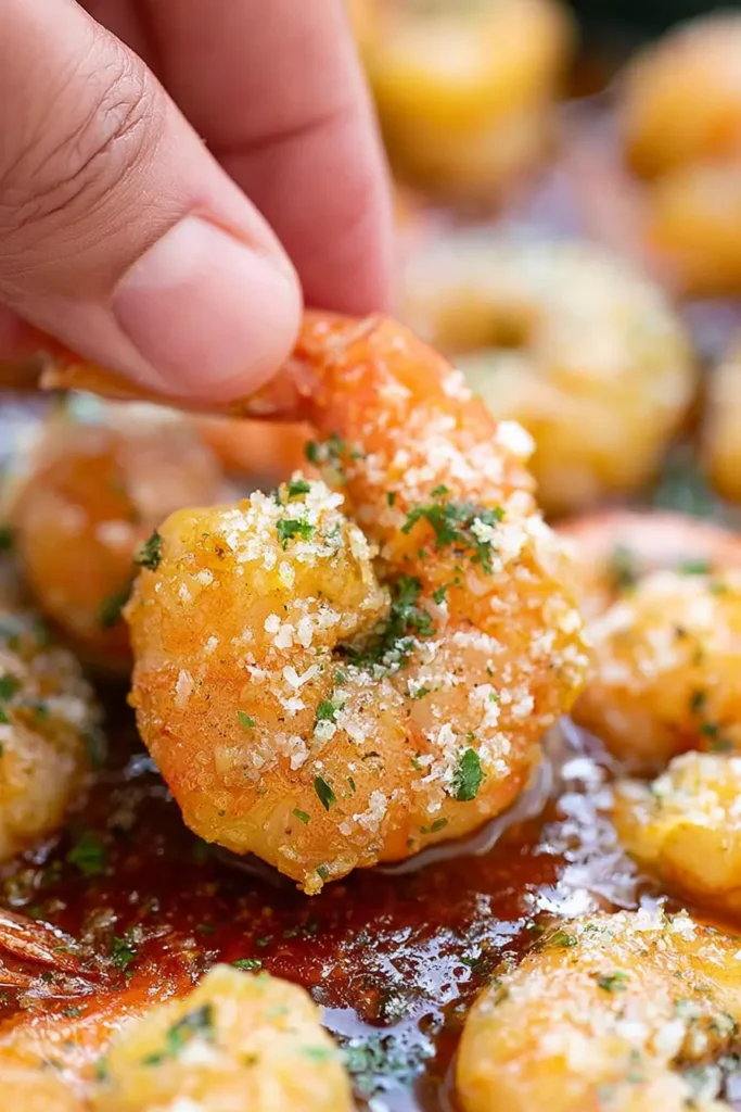 Garlic Parmesan Roasted Shrimp for a Quick Weeknight Dinner 3 Garlic Parmesan Roasted Shrimp served with warm lemon-garlic pan juices