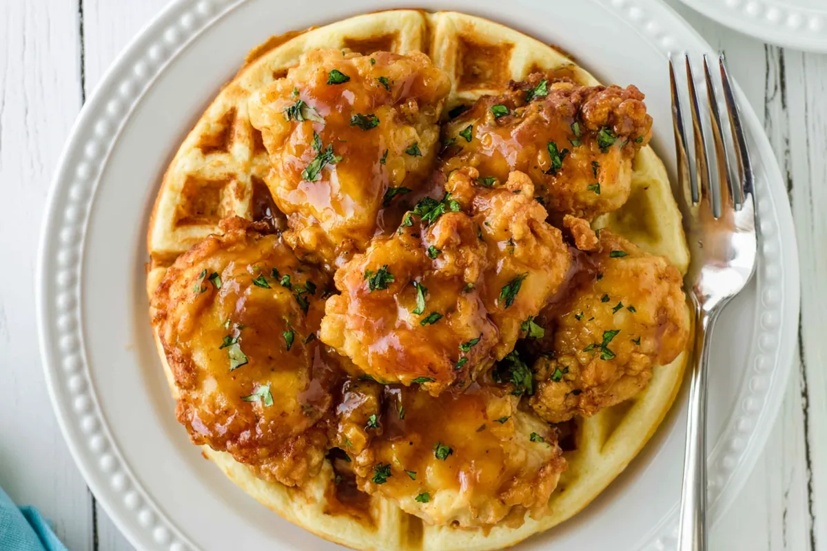 Southern Fried Chicken and Waffles with Maple Syrup 1 Mohamed Ayad's Southern Fried Chicken and Waffles Recipe