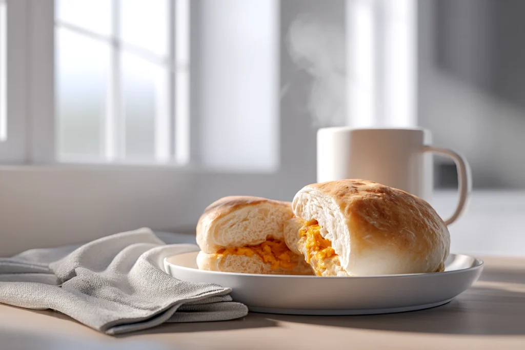 Breakfast Rolls That Make Mornings Worth Waking Up For 10 breakfast rolls served on plate with coffee in bright modern kitchen