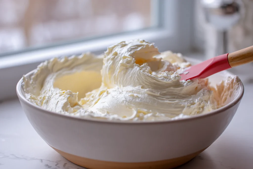 Fully softened cream cheese blends quietly and smoothly, setting the texture for the entire dip.