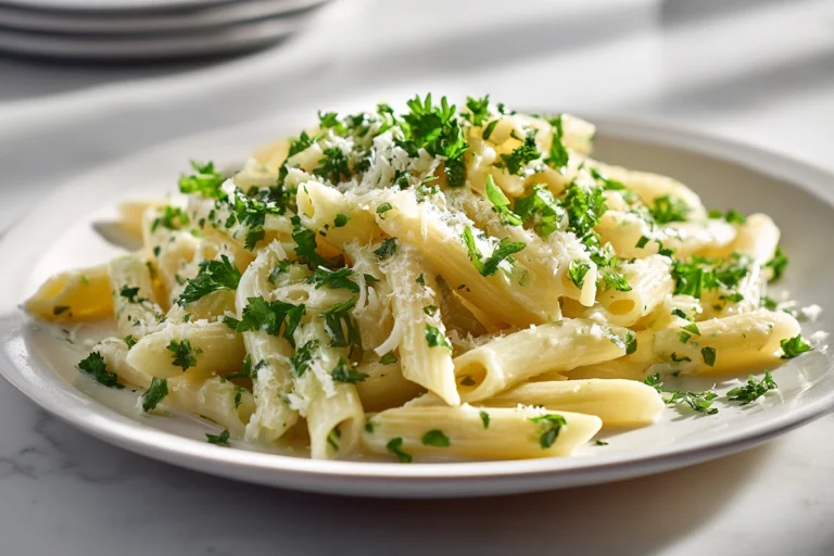 creamy garlic penne pasta