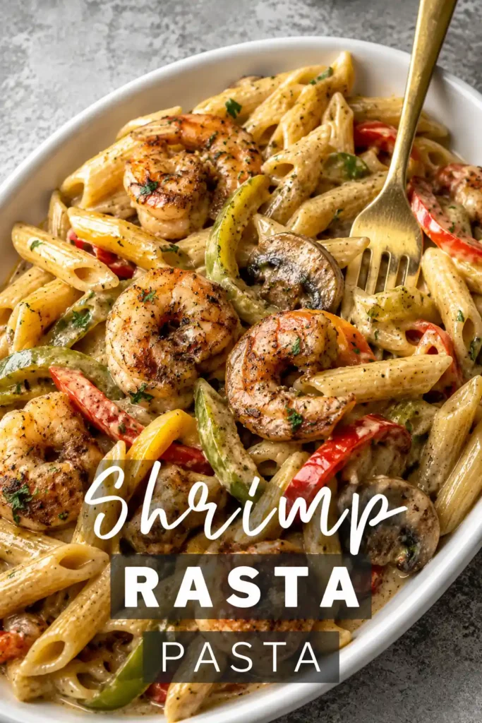 Creamy Jamaican Shrimp Pasta with Jerk Seasoning 8 Creamy Jamaican Shrimp Pasta recipe with jerk shrimp and peppers