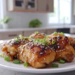 easy soy garlic chicken thighs hero shot