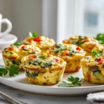 Fluffy Egg Muffins for Busy Mornings: A Healthy Make-Ahead Breakfast 11 egg muffins ingredients flatlay modern kitchen