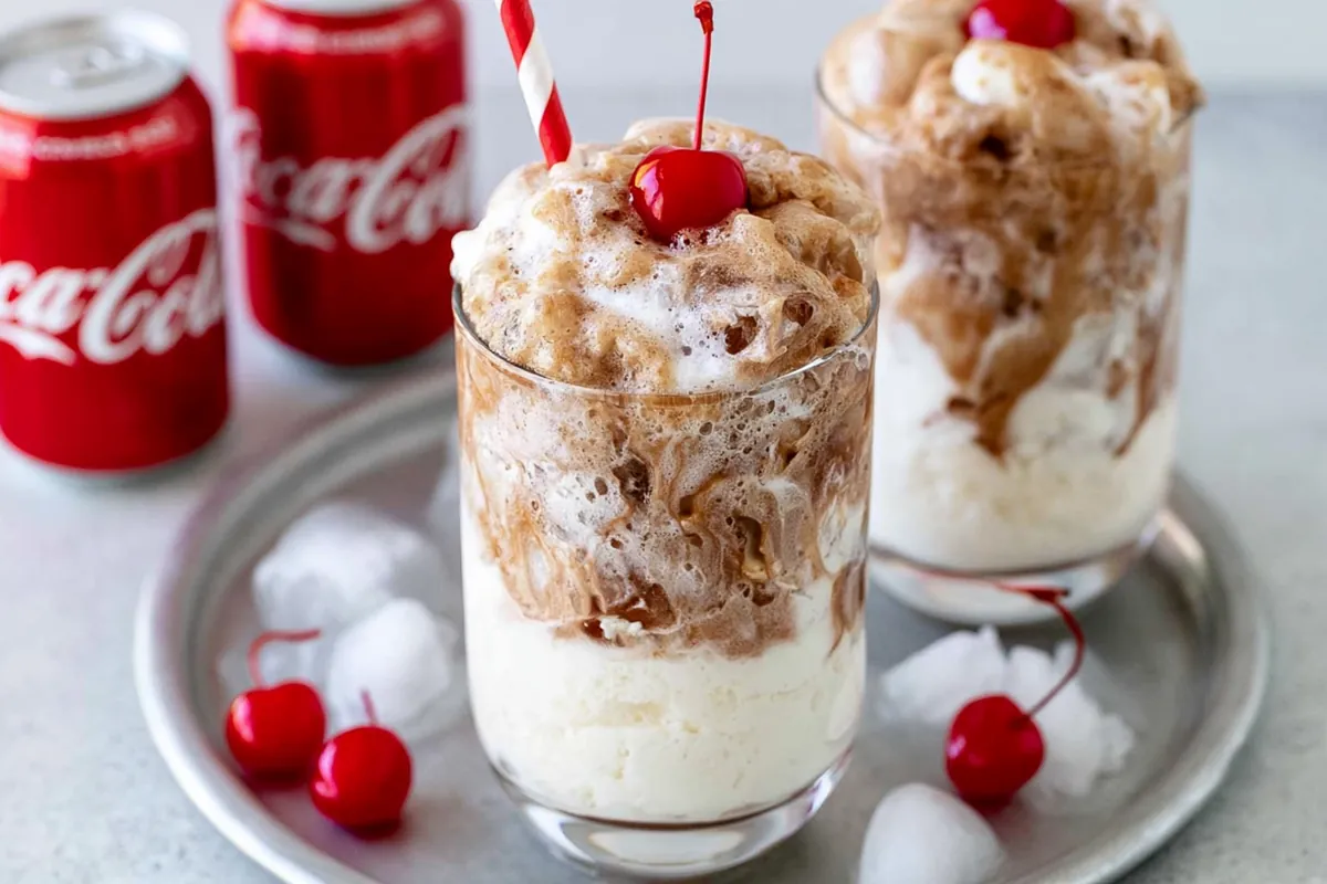 Fluffy Coke: A Creamy Three-Ingredient Viral Drink 1 Mohamed Ayad's Fluffy Coke Recipe with marshmallow fluff, crushed ice, and fizzy cola