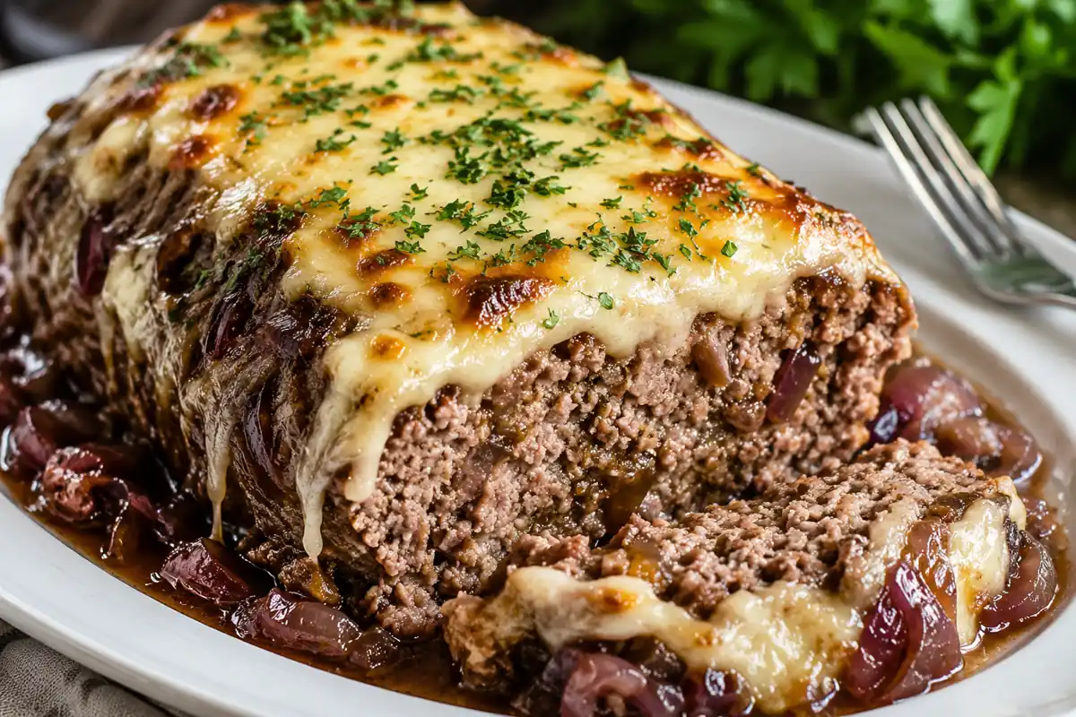 French Onion Meatloaf with Caramelized Onions and Gruyère 1 Mohamed Ayad's French Onion Meatloaf Recipe