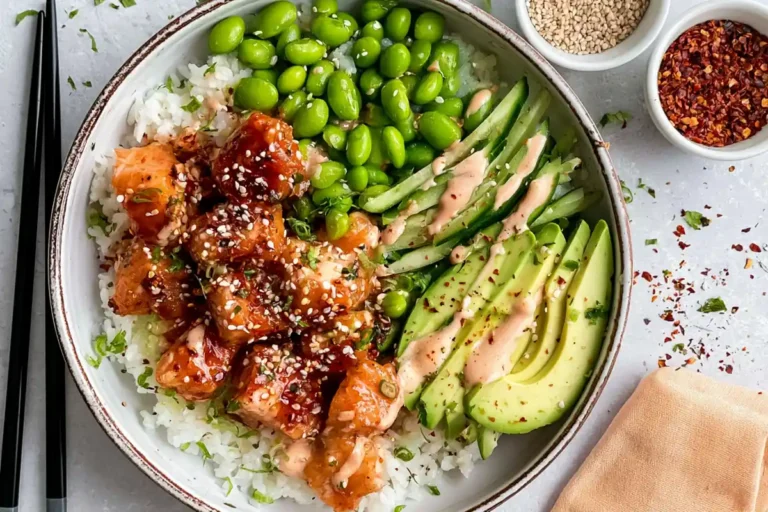 Mohamed Ayad's Honey Sriracha Salmon Bowls Recipe
