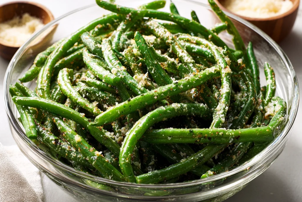 Parmesan Roasted Green Beans: The Crispy, Flavor-Packed Side Dish You’ll Crave 9 Seasoning green beans with olive oil and parmesan before roasting