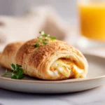 Irresistible Sausage Egg Breakfast Roll Ups That Make Mornings Easy 11 macro shot of sliced sausage egg breakfast roll up showing cheese egg and flaky dough