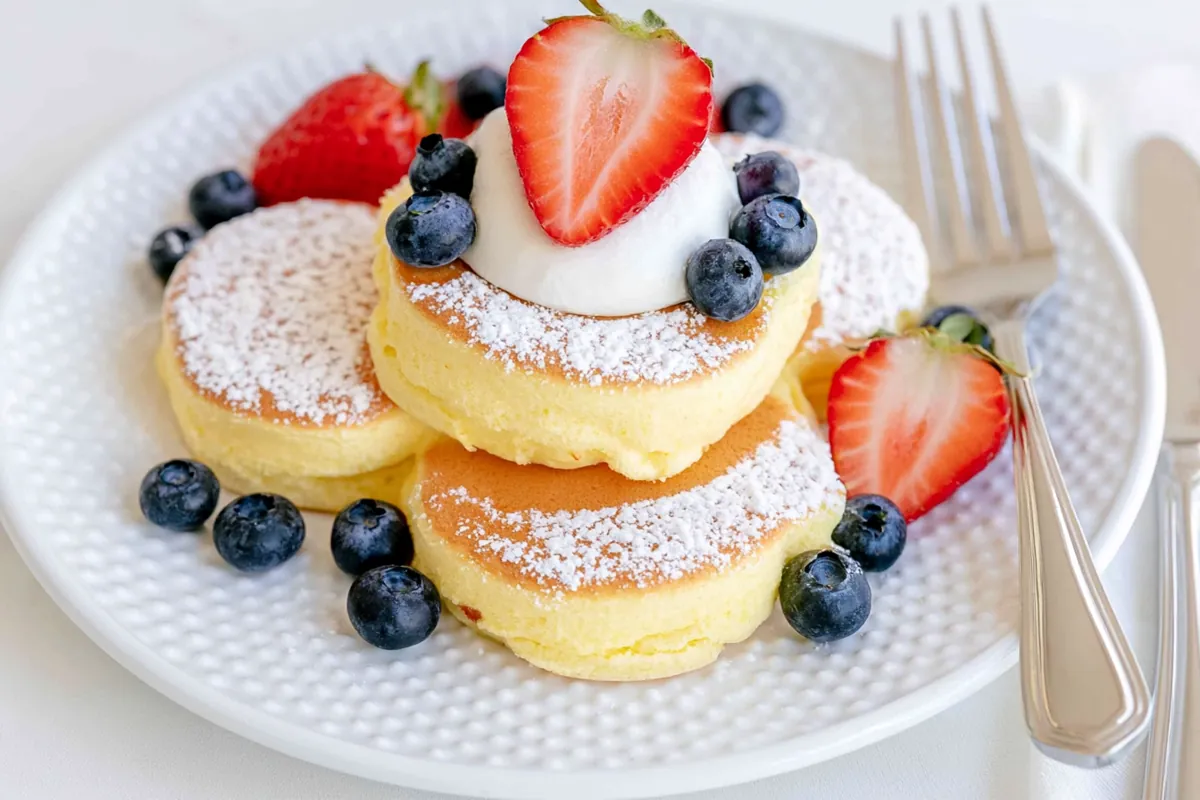 Soufflé Pancakes with Whipped Cream and Fresh Berries 1 Mohamed Ayad's Soufflé Pancakes Recipe with Whipped Cream and Fresh Berries