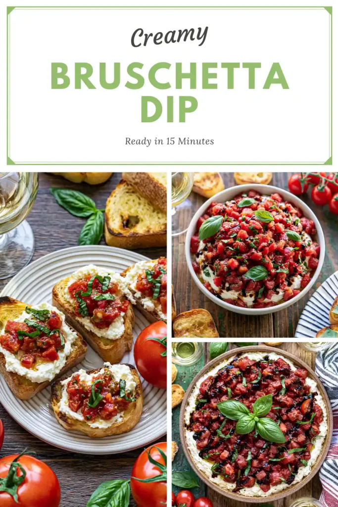 Bruschetta Dip with Creamy Boursin and Fresh Tomatoes 10 Bruschetta Dip recipe with creamy Boursin, tomatoes, basil, and balsamic