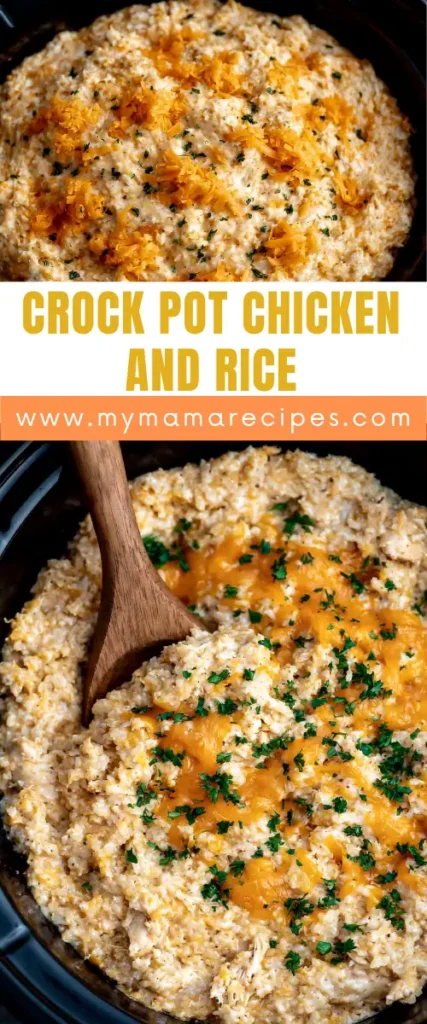 Crock Pot Chicken and Rice for Cozy Weeknight Dinners 7 Crock Pot Chicken and Rice recipe with creamy brown rice tender chicken and melted cheddar cheese