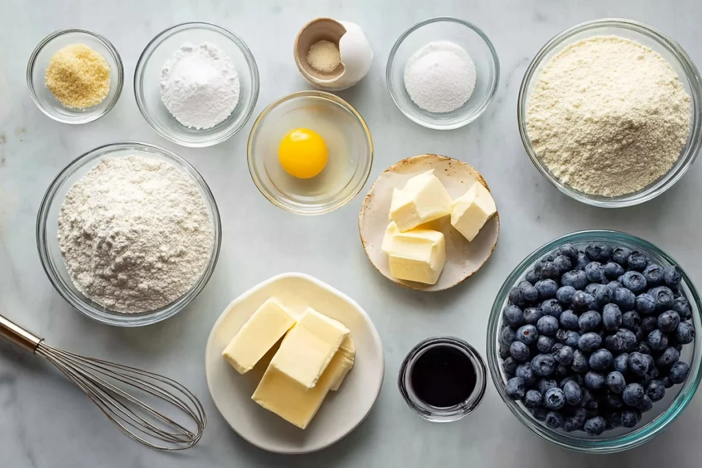 blueberry-buttermilk-pancake-casserole-ingredients-overhead
