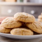 freshly baked brown sugar cookies on a modern kitchen counter