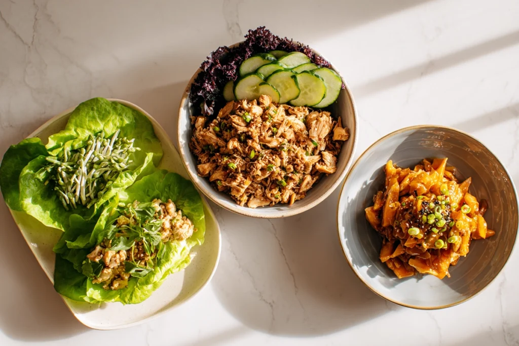 Dietary variations for Slow Cooker Hot Honey Chicken Sandwiches including gluten-free and vegan