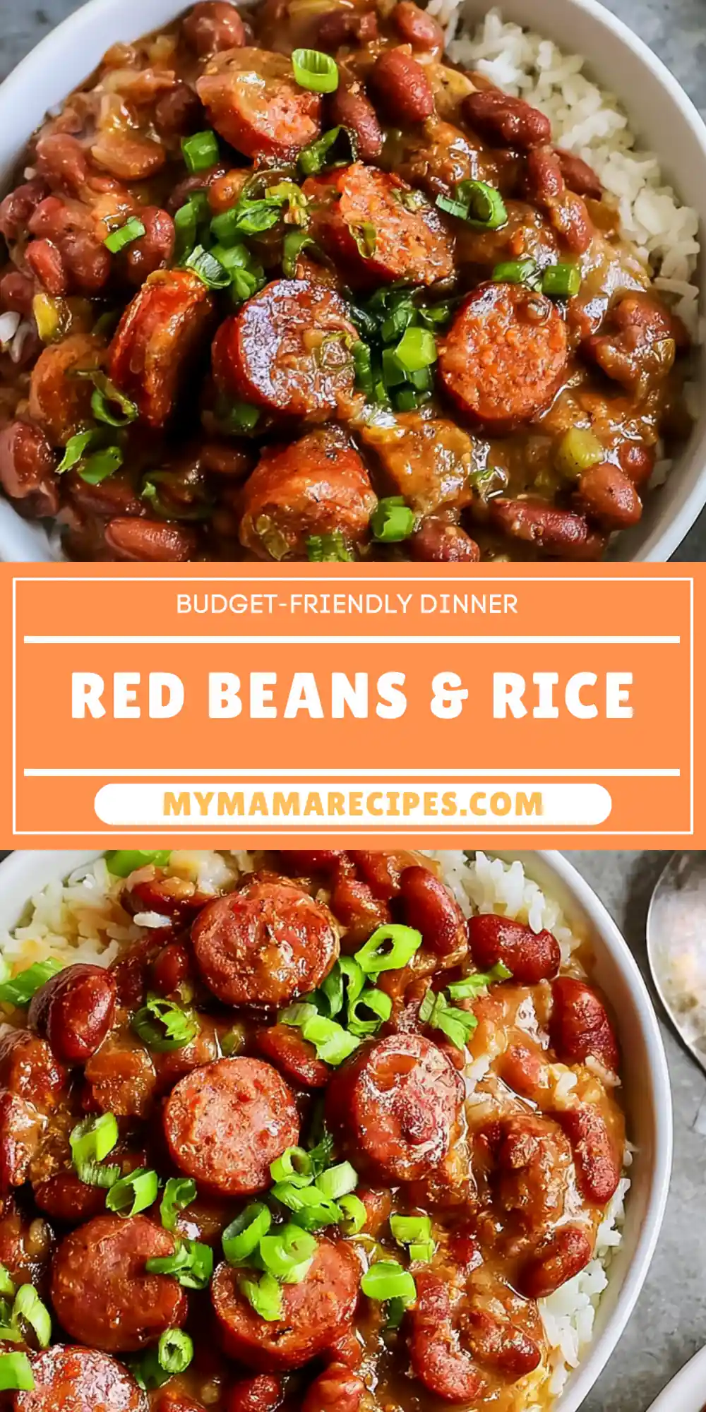Louisiana Red Beans and Rice with Andouille Sausage 7 Louisiana red beans and rice recipe with smoky andouille sausage over white rice