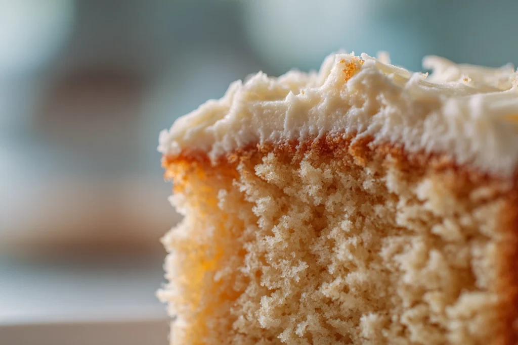 close-up macro of mini cake crumb texture