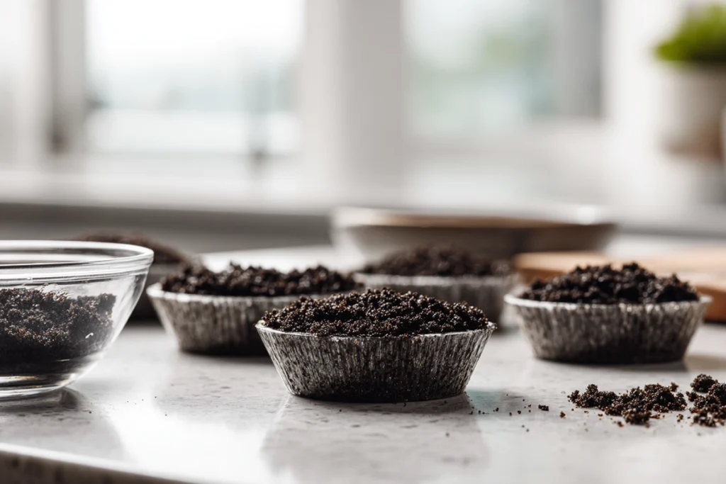 Macro close-up of Oreo cream filling for Mini Oreo Dessert Cups